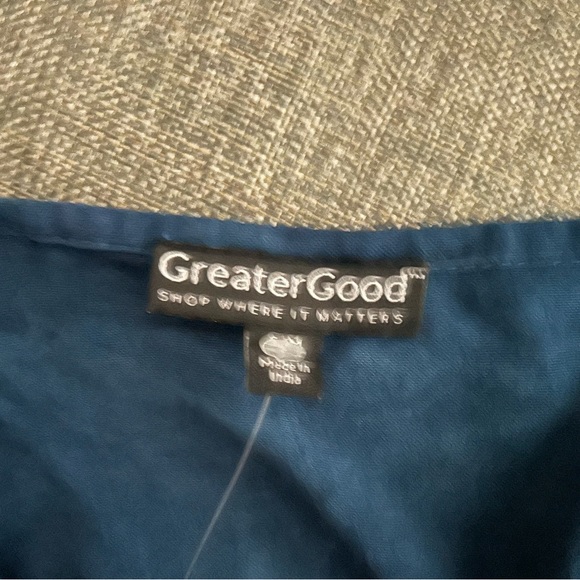 Boho tie-dye blue-green top hippie - Picture 4 of 8